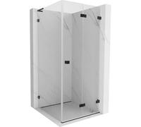 Mexen Lunar-F L cabine de douche pliante droite 90 x 90 cm, transparent, noir - 836L-090-090-70-00-P 66279 5905315510389