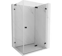 Mexen Lunar-F L cabine de douche pliante droite 95 x 90 cm, transparent, noir - 836L-095-090-70-00-P 66280 5905315510396