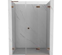 Mexen Lunar-F L porte de douche pliables droite 140 cm, transparent, or rose - 836SL-140-050-60-00-P 69723 5905315514769