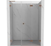 Mexen Lunar-F L porte de douche pliante droite 135 cm, transparent, cuivre brossé - 836SL-135-050-65-00-P 69742 5905315514844