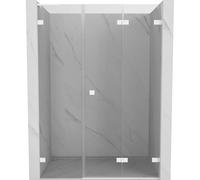 Mexen Lunar-F L portes de douche pliantes droites 125 cm, transparentes, blanches - 836SL-125-050-20-00-P 69647 5905315514462