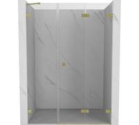 Mexen Lunar-F porte de douche pliable droite 130 cm, transparent, or brossé - 836S-130-050-55-00-P 69308 5905315512857