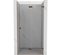 Mexen Lunar-F porte de douche pliantes à droite 80 cm, transparent, or rose - 836-080-000-60-00-P 68874 5905315477149