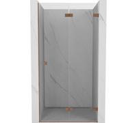 Mexen Lunar-F porte de douche pliantes droites 90 cm, transparent, cuivre brossé - 836-090-000-65-00-P 68885 5905315477255