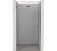 Mexen Lunar-F porte de douche pliante gauche 65 cm, transparent, cuivre brossé - 836-065-000-65-00-L 68790 5905315476302