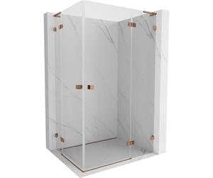 Mexen Lunar L Cabine de douche à charnière double côté droit 115 x 110 cm, transparent, or rose - 834L-115P-110L-60-00 94036 5905315785039