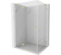 Mexen Lunar L Cabine de douche, ouverture simple à gauche 85 x 80 cm, transparente, or brossé - 834L-085-080-55-00-L