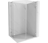 Mexen Lunar L cabine de douche pentagonale pivotante gauche 80 x 100 cm, transparent, chrome - 831L-080L-100P-01-00-L 61894 5905315415622