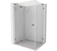 Mexen Lunar L cabine de douche pivotante gauche 100 x 90 cm, transparente, or rose - 834L-100-090-60-00-L 63665 5905315440587