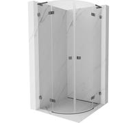 Mexen Lunar L cabine de douche semi-circulaire pivotante 90 x 90 cm, transparent, gris canon brossé - 833L-090L-090P-66-00 62209 5905315412850
