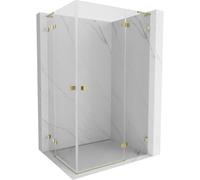 Mexen Lunar L Duo cabine de douche avec porte battante droite 105 x 85 cm, transparent, dorée - 834L-105P-085L-50-00 93561 5905315783738