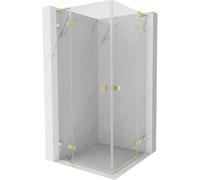 Mexen Lunar L Duo cabine de douche pivotante 75 x 75 cm, transparent, or brossé - 834L-075L-075P-55-00 62945 5905315432001