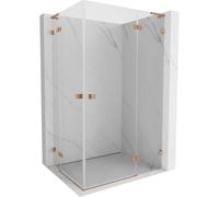 Mexen Lunar L Duo cabine de douche pivotante droite 115 x 70 cm, transparent, cuivre brossé - 834L-115P-070L-65-00 93973 5905315785503