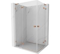Mexen Lunar L Duo cabine de douche pivotante gauche 115 x 80 cm, transparent, cuivre brossé - 834L-115L-080P-65-00 63263 5905315433770
