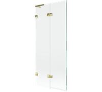 Mexen Lunar L pare-baignoire 2 panneaux à charnières à gauche 80 x 150 cm, transparent, doré - 897L-080-100-50-00-L 70412 5905315517944