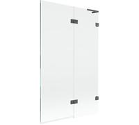 Mexen Lunar L pare-baignoire à 2 vantaux droite 110 x 150 cm, transparent, gris canon brossé - 897L-110-100-66-00-P 70450 5905315518675