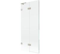 Mexen Lunar L Paroi de baignoire pliante 2 pièces gauche 90 x 150 cm Transparent Nickel brossé