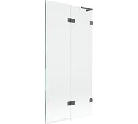 Mexen Lunar L Paroi de douche 2 pièces droite 90 x 150 cm, transparent, gris foncé brossé - 897L-090-100-66-00-P