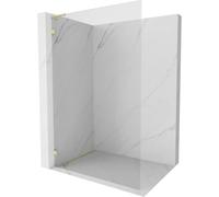 Mexen Lunar L paroi de douche Walk-in gauche 90 x 200 cm, transparent 8 mm, or brossé - 830L-090-000-55-00-L 67603 5905315531025