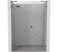 Mexen Lunar L porte de douche pivotante gauche 130 cm, transparent, or rose - 834SL-130-050-60-00-L 69976 5905315522429