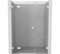 Mexen Lunar L porte de douche pivotante gauche 135 cm, transparent, blanc - 834SL-135-050-20-00-L 69820 5905315522160