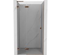 Mexen Lunar L porte de douche pivotante gauche 85 cm, transparent, or rose - 834L-085-000-60-00-L 68344 5905315421036
