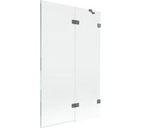 Mexen Lunar Pare-bain à 2 volets à droite 110 x 150 cm, transparent, boîtier en verre - 897-110-100-95-00-P