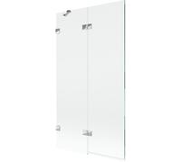 Mexen Lunar pare-douche de bain à 2 volets gauche 100 x 150 cm, transparent, chrome - 897-100-100-01-00-L 70186 5905315516466