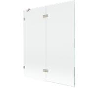 Mexen Lunar paroi de baignoire pivotante 2 volets gauche 140 x 150 cm, transparent, nickel brossé - 897-140-100-97-00-L 70279 5905315517135