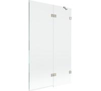 Mexen Lunar Paroi de douche 2 pièces droite 110 x 150 cm, transparent, nickel brossé - 897-110-100-97-00-P