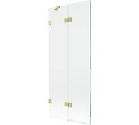 Mexen Lunar Paroi de douche 2 pièces gauche 80 x 150 cm, transparent, or brossé - 897-080-100-55-00-L