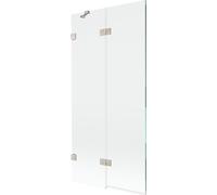 Mexen Lunar Paroi de douche 2 pièces gauche 90 x 150 cm, transparent, nickel brossé - 897-090-100-97-00-L