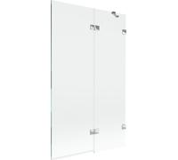 Mexen Lunar Porte de baignoire pliante 2 vantaux droite 110 x 150 cm, transparente, chrome - 897-110-100-01-00-P