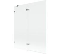 Mexen Lunar Porte de baignoire pliante à 2 vantaux, gauche 140 x 150 cm, transparente, chrome - 897-140-100-01-00-L