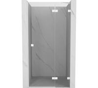 Mexen Lunar porte de douche battante droite 100 cm, transparent, blanc - 834-100-000-20-00-P 68028 5905315419118