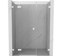 Mexen Lunar porte de douche battante gauche 145 cm, transparent, blanc - 834S-145-050-20-00-L 69732 5905315520388