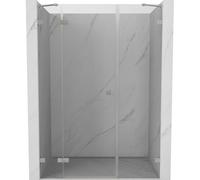 Mexen Lunar porte de douche battante gauche 145 cm, transparent, nickel brossé - 834S-145-050-97-00-L 69922 5905315521101
