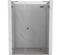 Mexen Lunar porte de douche pivotante droite 145 cm, transparent, or rose - 834S-145-050-60-00-P 70021 5905315521552