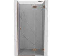 Mexen Lunar porte de douche pivotante droite 90 cm, transparent, cuivre brossé - 834-090-000-65-00-P 68119 5905315419699