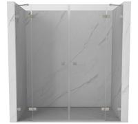 Mexen Lunar Porte de douche pivotante duo 180 cm, transparent, nickel brossé - 834D-180-000-97-00 92549 5905315519511