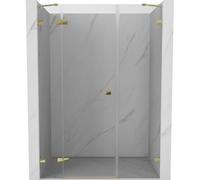Mexen Lunar porte de douche pivotante gauche 120 cm, transparent, doré - 834S-120-050-50-00-L 69746 5905315520425