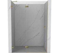 Mexen Lunar porte de douche pivotante gauche 140 cm, transparent, doré - 834-140-000-50-00-L 67847 5905315417848