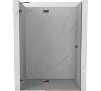 Mexen Lunar porte de douche pivotante gauche 140 cm, transparent, or rose - 834-140-000-60-00-L 67903 5905315418142