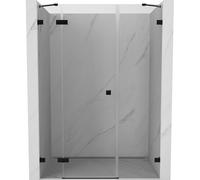 Mexen Lunar porte de douche pivotante gauche 160 cm, transparent, noir - 834S-160-050-70-00-L 69877 5905315520951