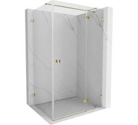 Mexen Lunar T cabine de douche avec porte battante droite 125 x 120 cm, transparent, doré - 834T-125-120-50-00-P 66327 5905315448163