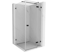 Mexen Lunar T cabine de douche pivotante droite 120 x 120 cm, transparent, noir - 834T-120-120-70-00-P 66708 5905315450159