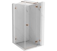 Mexen Lunar T cabine de douche pivotante droite 120 x 120 cm, transparent, or rose - 834T-120-120-60-00-P 66479 5905315448958