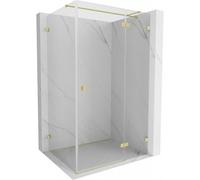 Mexen Lunar T cabine de douche pivotante droite 135 x 90 cm, transparente, or brossé - 834T-135-090-55-00-P 66365 5905315448392
