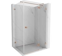 Mexen Lunar T cabine de douche pivotante droite 70 x 120 cm, transparent, cuivre brossé - 834T-070-120-65-00-P 91510 5905315799685