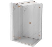 Mexen Lunar T cabine de douche pivotante gauche 140 x 110 cm, transparent, cuivre brossé - 834T-140-110-65-00-L 64499 5905315445346